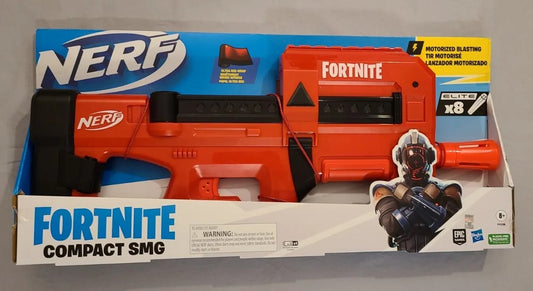 NERF x Fortnite Compact SMG Motorized Dart Blaster Elite x8 - New In Box!